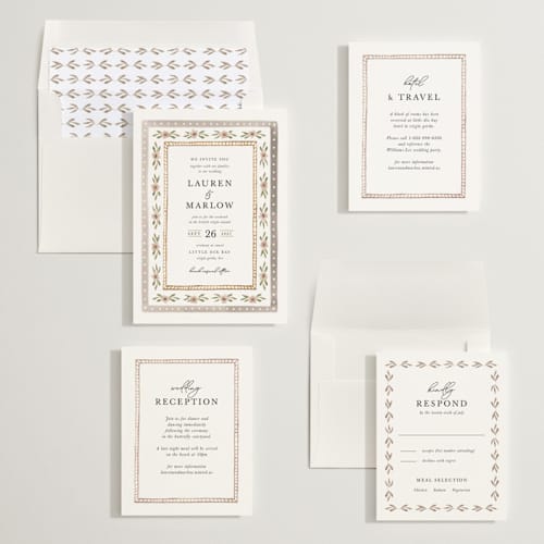 This is a sand wedding invitations with standard by leslie hamer called americana printing on signature in standard
