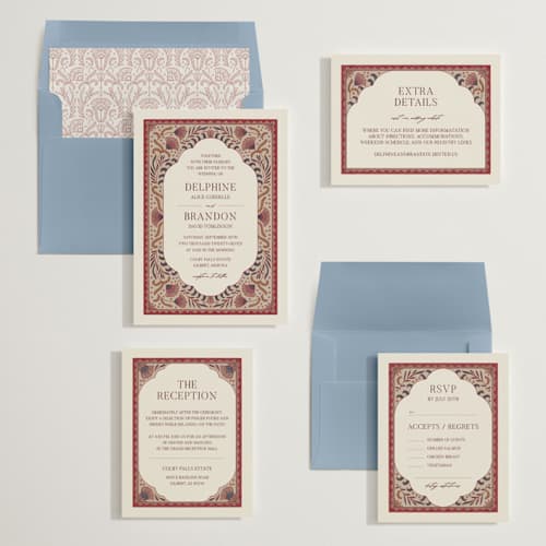 This is a merlot wedding invitations with standard by Jen Owens called century printing on signature in standard