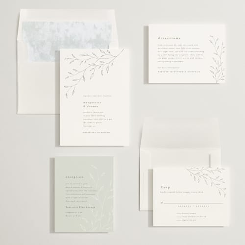 This is a aqua mist wedding invitations with standard by chocomocacino called tortina printing on signature in standard