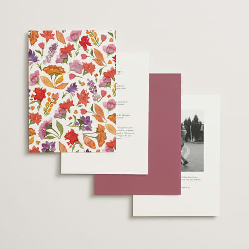 This is a autumn wedding invitations with standard by Pink House Press called crest fall printing on signature in standard