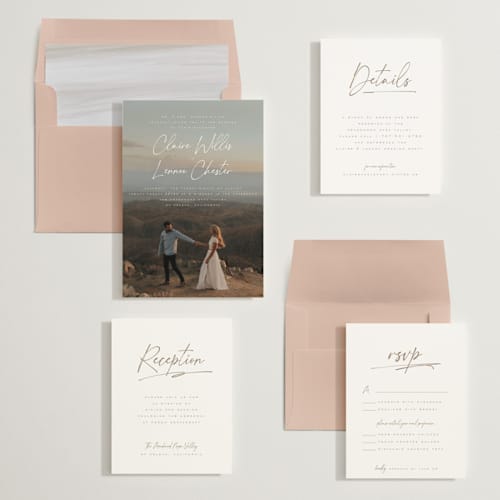 This is a chiffon wedding invitations with standard by Orasie called full photo printing on signature in standard