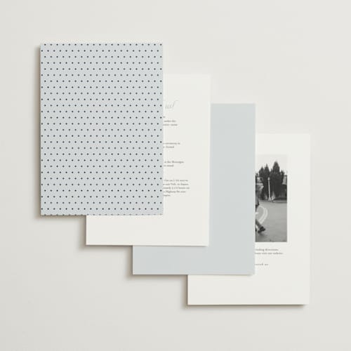 This is a powder wedding invitations with standard by Carolyn MacLaren called modernne printing on signature in standard