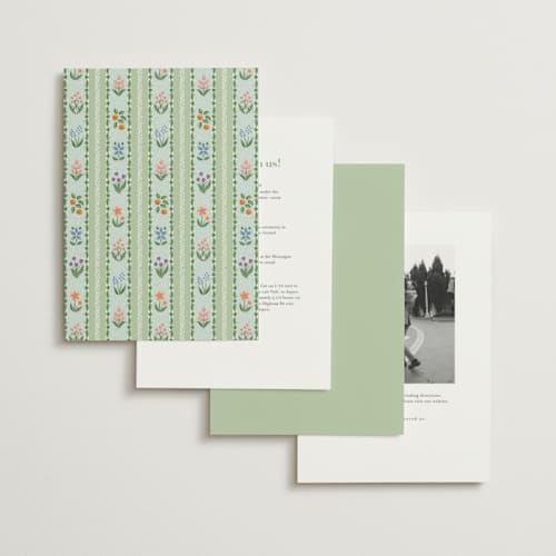 This is a pine wedding invitations with standard by Paper Sun Studio called river valley printing on signature in standard