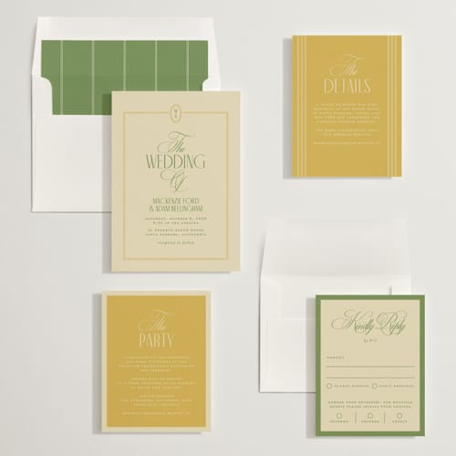 This is a citrus wedding invitations with standard by Owl and Toad called sophisticate printing on signature in standard