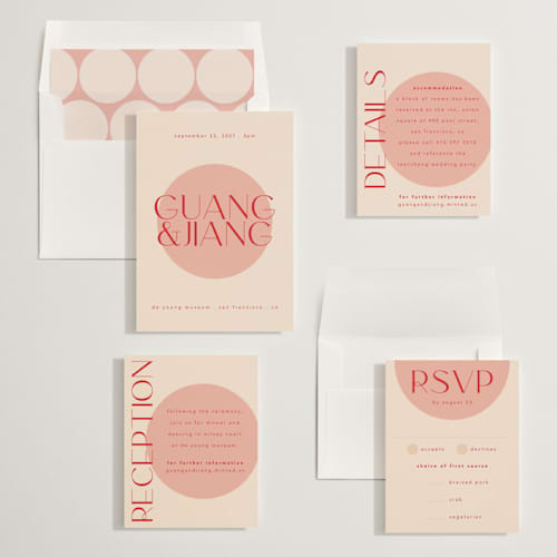 This is a blossom wedding invitations with standard by Hudson meet Rose called unity printing on signature in standard