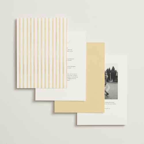 This is a butter wedding invitations with standard by Creo Study called pillowy border printing on signature in standard