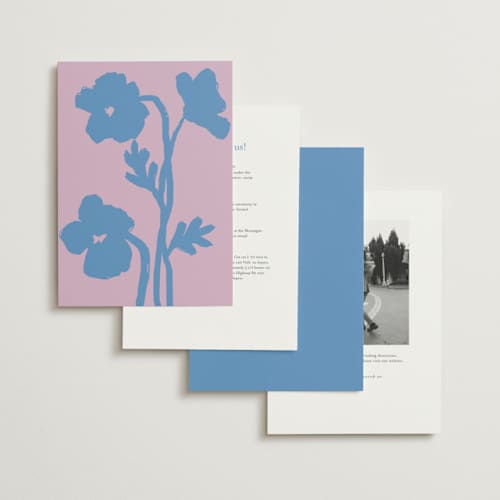 This is a peacock wedding invitations with standard by Morgan Kendall called maximalist poppies printing on signature in standard