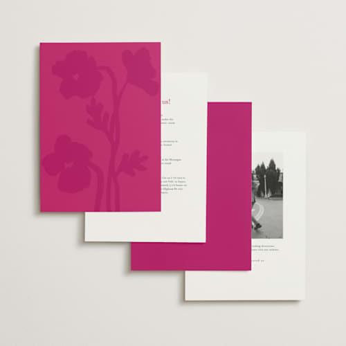 This is a tanager wedding invitations with standard by Morgan Kendall called maximalist poppies printing on signature in standard