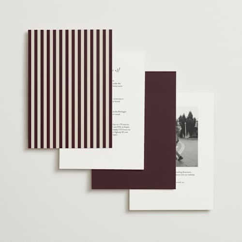 This is a merlot wedding invitations with standard by Pixel and Hank called lovers printing on signature in standard