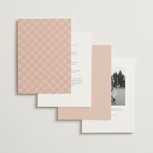 This is a blush wedding invitations with standard by Ani Somi called ballpoint suite printing on signature in standard