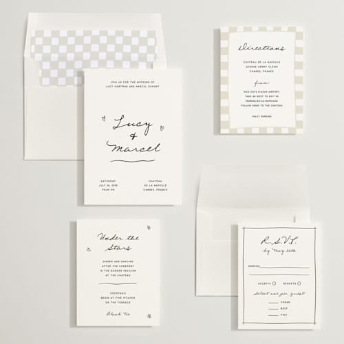 This is a paper wedding invitations with standard by Ani Somi called ballpoint suite printing on signature in standard