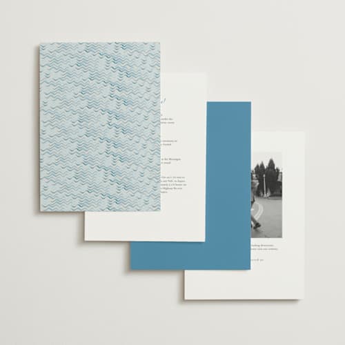 This is a ocean wedding invitations with standard by Pati Cascino called puglia printing on signature in standard