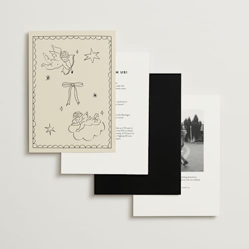 This is a leather wedding invitations with standard by Helena Vitto called crazy little thing called love printing on signature in standard