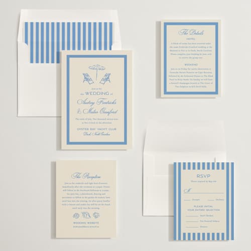This is a sky wedding invitations with standard by Jackie Crawford called kitty hawk printing on signature in standard