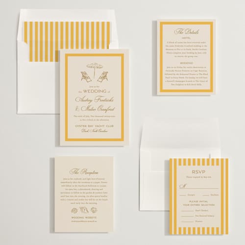 This is a sunshine wedding invitations with standard by Jackie Crawford called kitty hawk printing on signature in standard