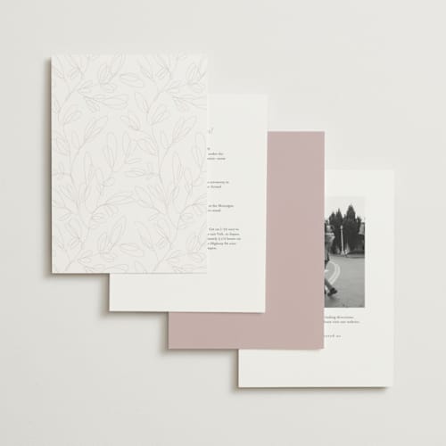 This is a rose wedding invitations with standard by Erica Krystek called modern monogram printing on signature in standard