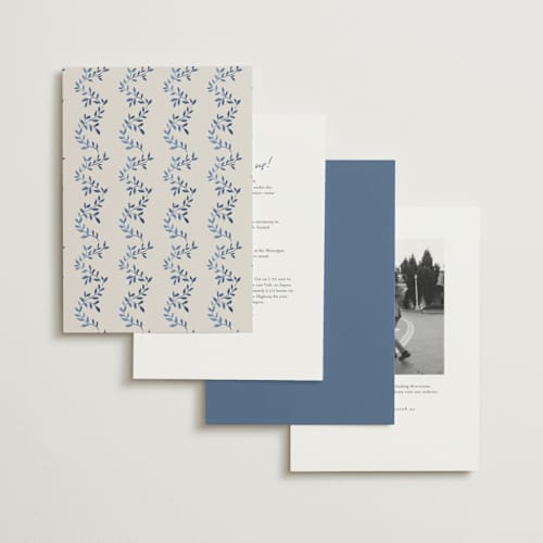 This is a navy wedding invitations with standard by Petra Kern called pavilion printing on signature in standard