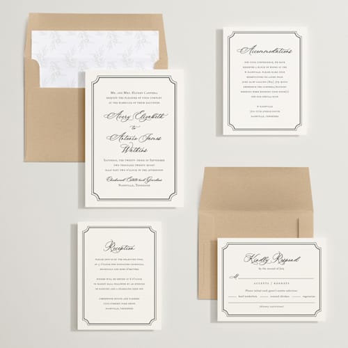 This is a onyx wedding invitations with standard by Jennifer Postorino called avery printing on signature in standard