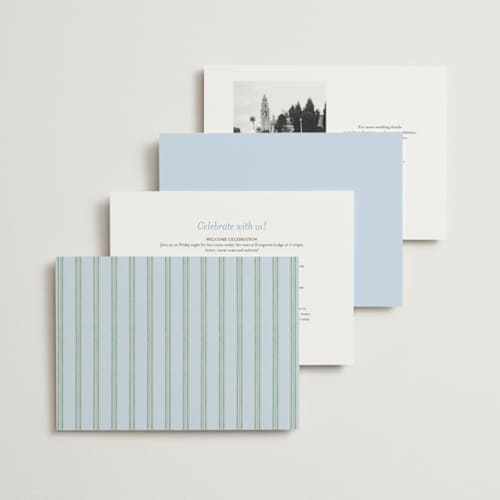This is a coastal wedding invitations with standard by Madhvi Samimi called hydrangea vines printing on signature in standard