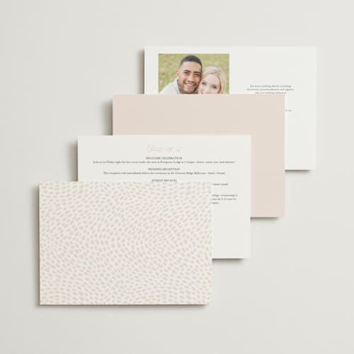 This is a blush wedding invitations with standard by Jennifer Wick called just the two of us printing on signature in standard