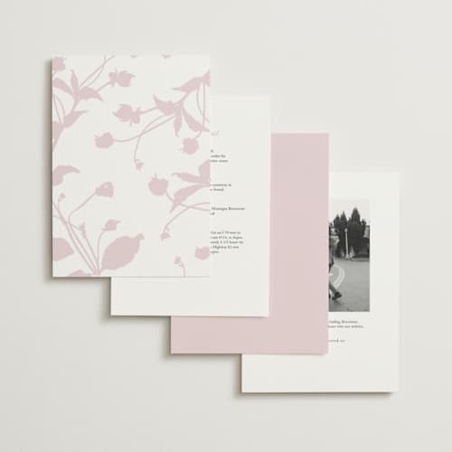 This is a blush wedding invitations with standard by AK Graphics called autumnal printing on signature in standard
