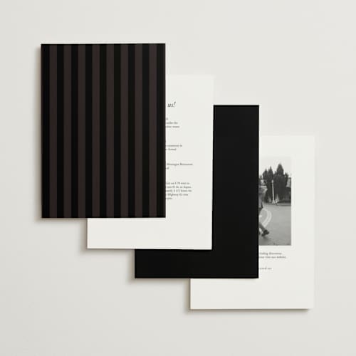 This is a coal wedding invitations with standard by Ani Somi called borders printing on signature in standard