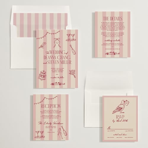 This is a rose wedding invitations with standard by Jennifer Lew called thompson printing on signature in standard