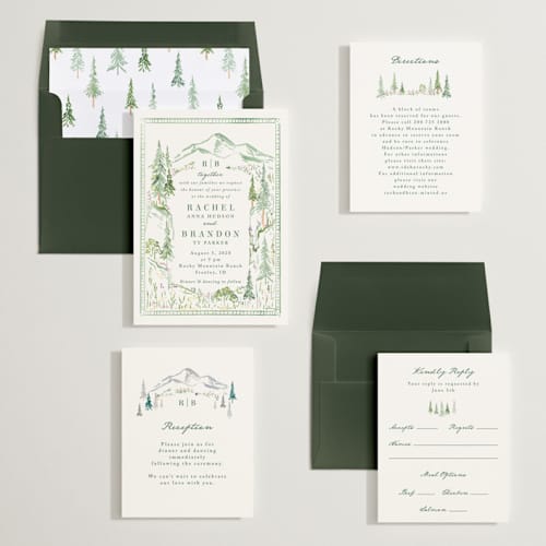 This is a meadow wedding invitations with standard by Petra Kern called plain air printing on signature in standard