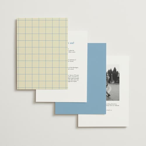This is a skyblue wedding invitations with standard by Ellen Schlegelmilch called sienna printing on signature in standard