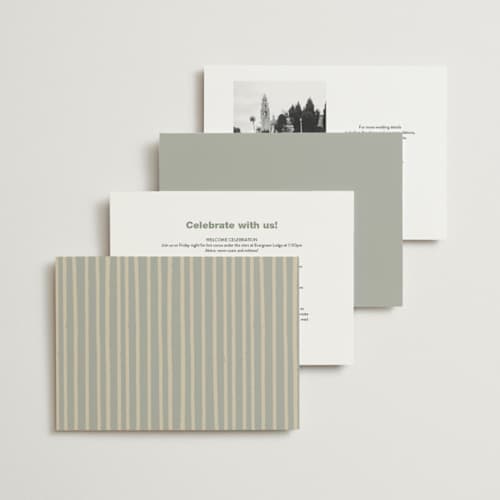 This is a sage wedding invitations with standard by Baumbirdy called sealed printing on signature in standard