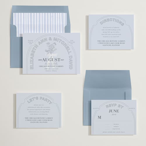 This is a sky wedding invitations with standard by Baumbirdy called sealed printing on signature in standard