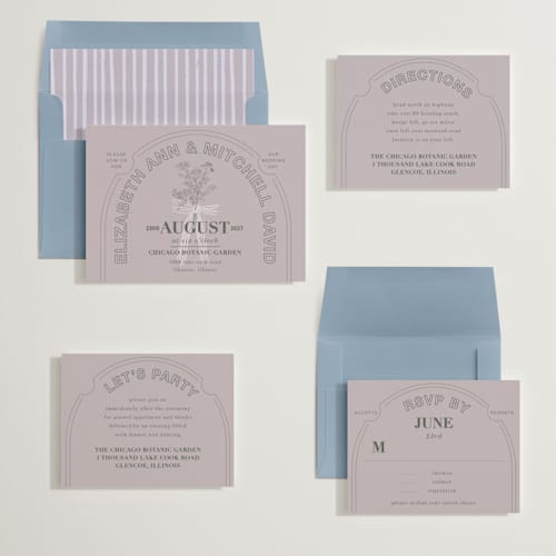 This is a plum wedding invitations with standard by Baumbirdy called sealed printing on signature in standard