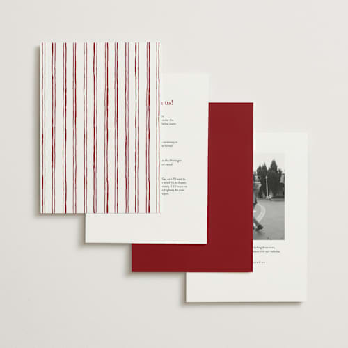 This is a wine wedding invitations with standard by Cass Loh called handwritten printing on signature in standard