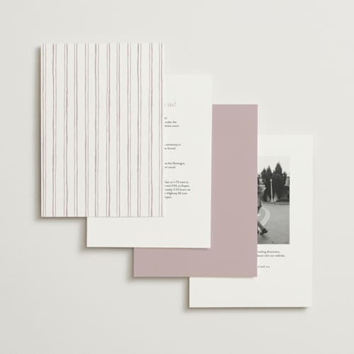 This is a rosewood wedding invitations with standard by Cass Loh called handwritten printing on signature in standard