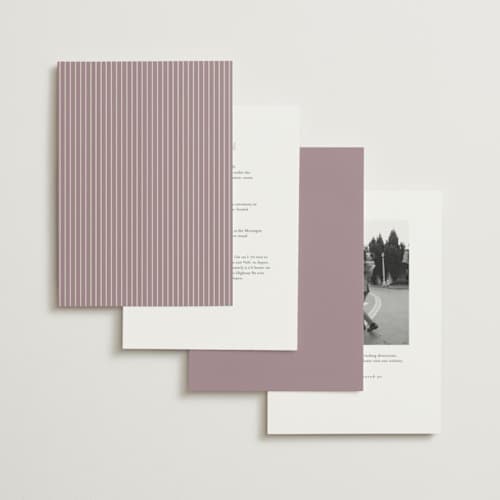 This is a mauve wedding invitations with standard by Ellen Schlegelmilch called cherry printing on signature in standard
