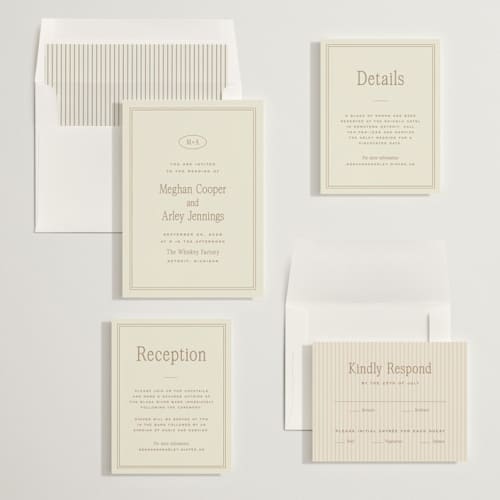 This is a almond wedding invitations with standard by Ellen Schlegelmilch called cherry printing on signature in standard
