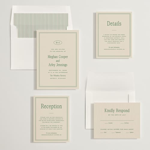 This is a emerald wedding invitations with standard by Ellen Schlegelmilch called cherry printing on signature in standard