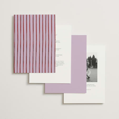 This is a purple heart wedding invitations with standard by Pati Cascino called two hearts printing on signature in standard