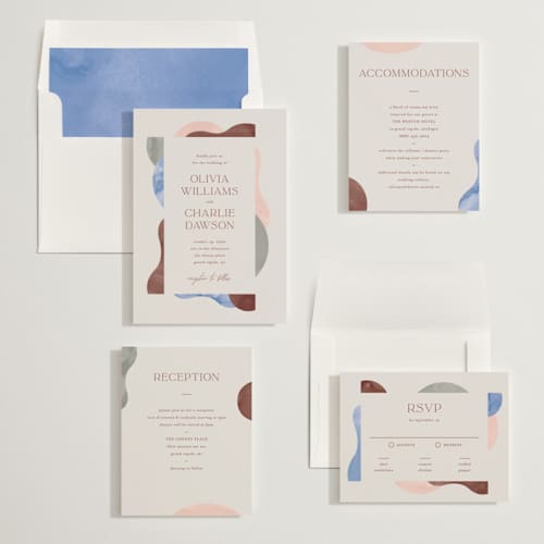 This is a coastal wedding invitations with standard by Pixel and Hank called deconstruct printing on signature in standard