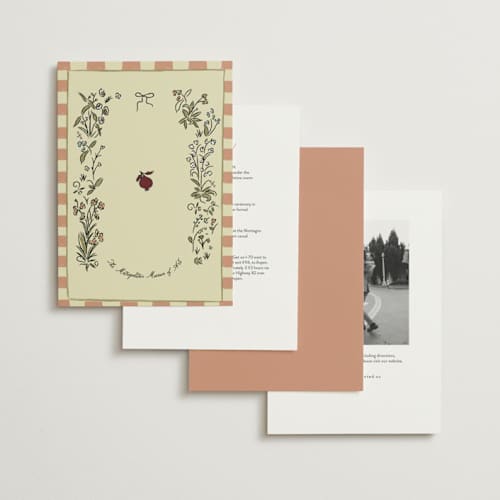 This is a rosebud wedding invitations with standard by Helena Vitto called love rests in a garden printing on signature in standard