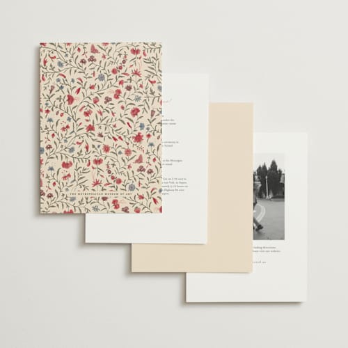 This is a almond wedding invitations with standard by Jenna Holcomb called tapestry printing on signature in standard