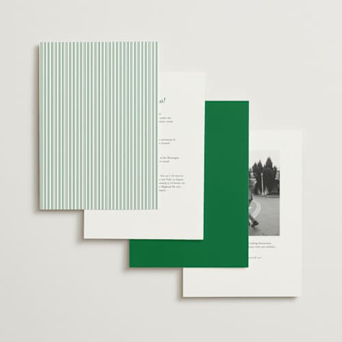 This is a jade wedding invitations with standard by Jenna Holcomb called tropical toile printing on signature in standard