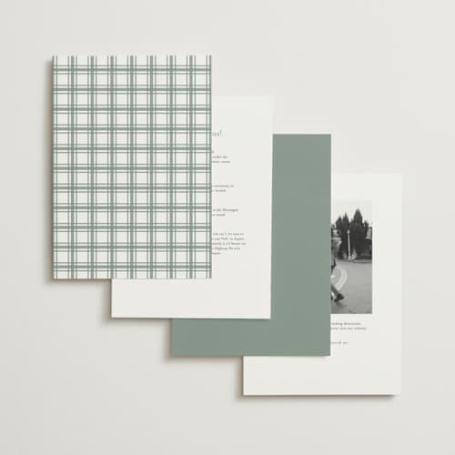 This is a forest wedding invitations with standard by Jenna Holcomb called aspen toile printing on signature in standard