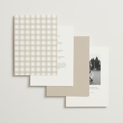 This is a leather wedding invitations with standard by Jenna Holcomb called aspen toile printing on signature in standard