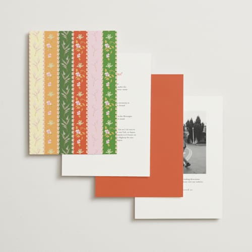 This is a verona sunset wedding invitations with standard by Phrosné Barwood called whimsey floral printing on signature in standard