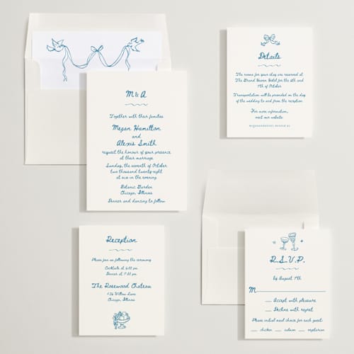 This is a aqua wedding invitations with standard by Cass Loh called simple monogram printing on signature in standard
