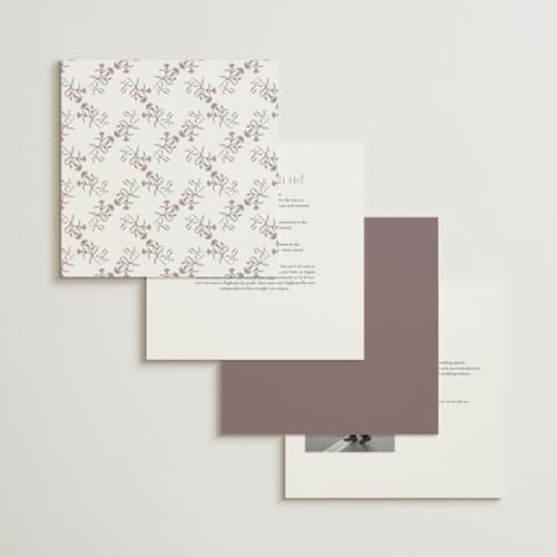 This is a cinnamon slate wedding invitations with standard by Jennifer Postorino called modern romance printing on signature in standard