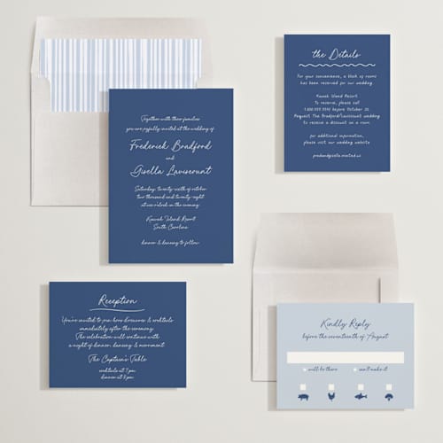 This is a santorini wedding invitations with standard by chocomocacino called strazzate printing on signature in standard