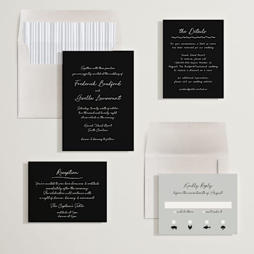 This is a raven wedding invitations with standard by chocomocacino called strazzate printing on signature in standard
