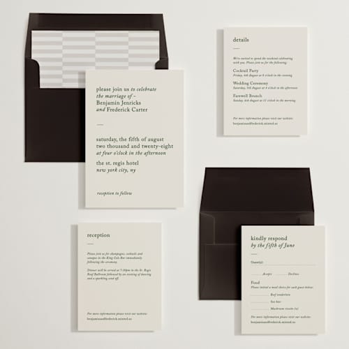 This is a forest wedding invitations with standard by Bethan called editorial printing on signature in standard